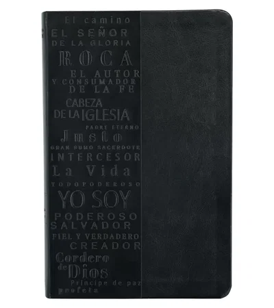 Santa Biblia Letra Grande Tamaño Manual Imitación Piel Negro – RVR 1960 Nombres de Dios