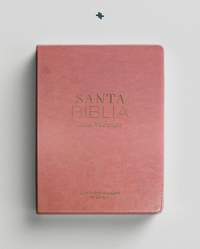 Biblia Reina Valera 1960 19 puntos Letra Super Gigante Clásica Rosa