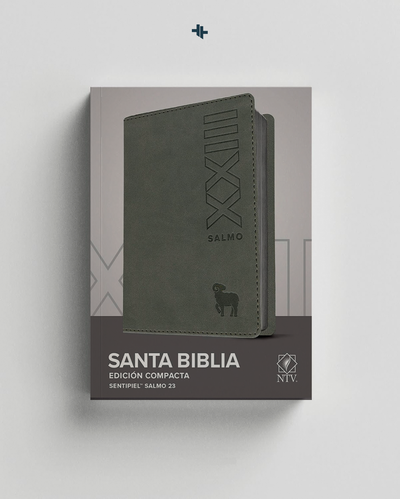 Santa Biblia NTV, Edición compacta, Salmo 23 (SentiPiel, Gris) 