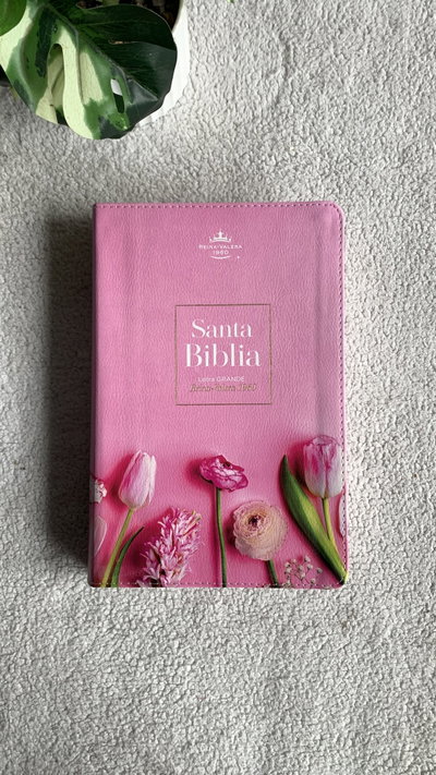 Biblia Reina Valera 1960 Letra grande 12 pt flor