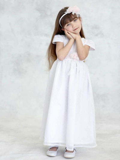 Vestido Plumeti Blanco Tull