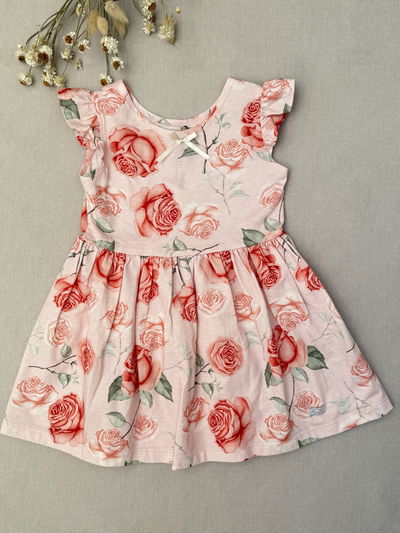 Vestido Flores Rosas