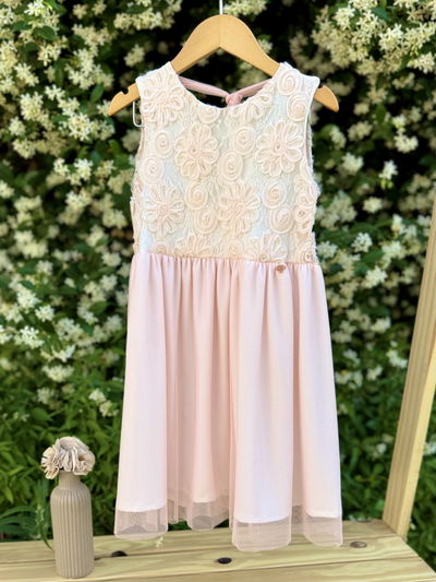 Vestido Rococo Rosa Tull