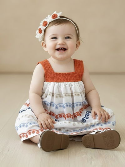 Vestido Broderie Naranja