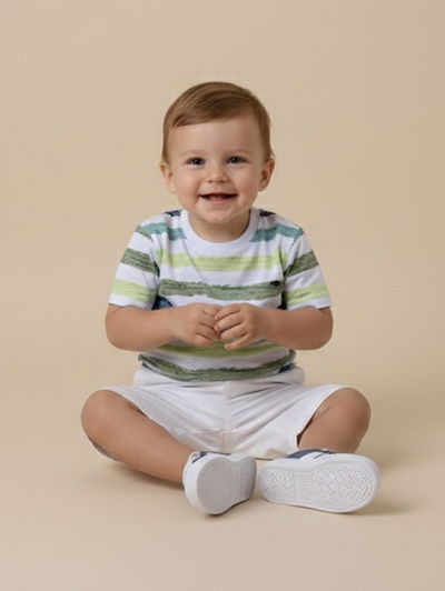 Body Remera Rayada Lima 