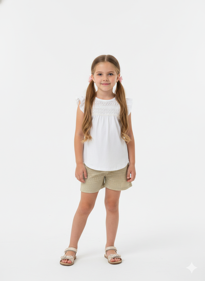 Remera Blanca tramada