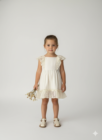 Solera Plumeti Natural c/encaje