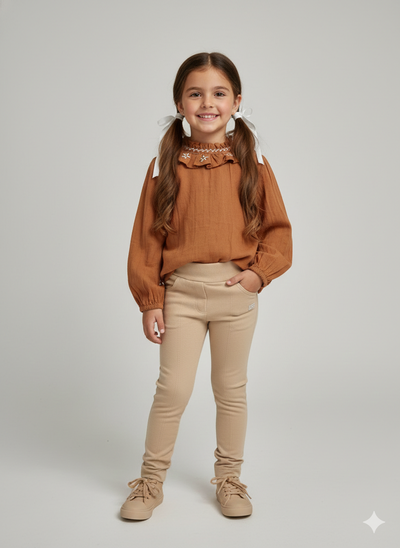 Blusa Gasa Terracota