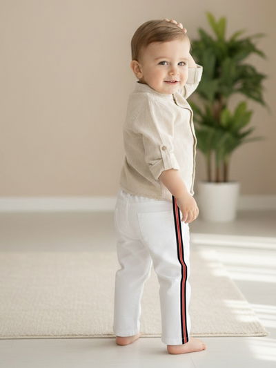 Pantalon Gabardina Blanco