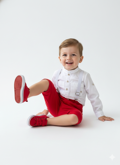 Bermuda Gabardina Roja