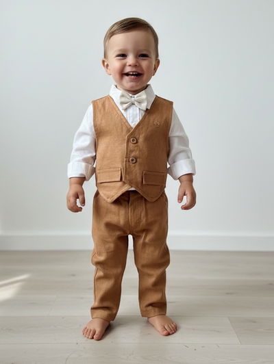 Pantalon Lino Terracota