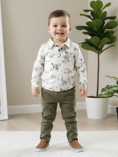 Pantalon Gabardina Verde