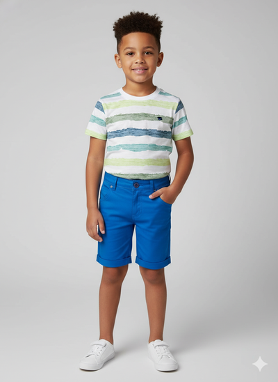 Bermuda Gabardina Azul France