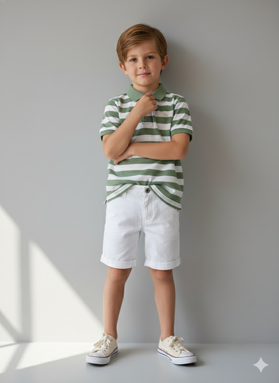 Bermuda Gabardina Blanca