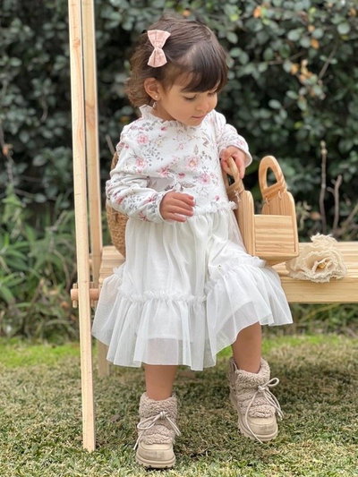 Vestido Plush y Tull Flores