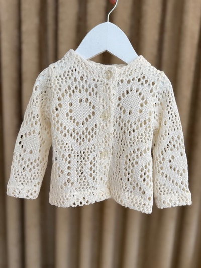 Campera Crochet Natural