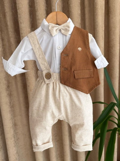 Bombacho Lino Jaspeado Beige