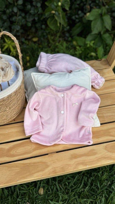 Campera Plush Rosa Baby