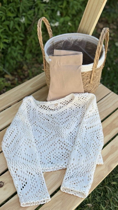 Buzo Crochet Natural 