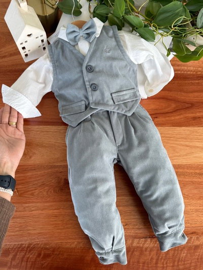 Conjunto Corderina Gris