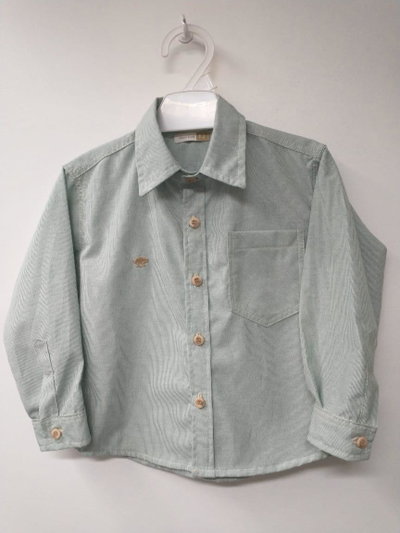 Camisa Ingles Rayas Verde