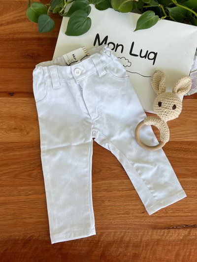 Pantalon Gabardina Blanco