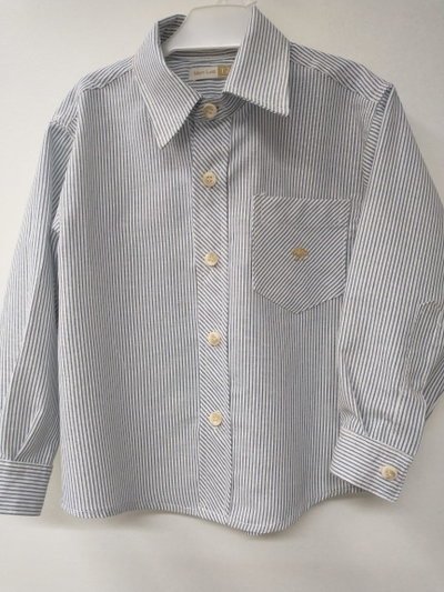 Camisa Ingles Rayas Gris