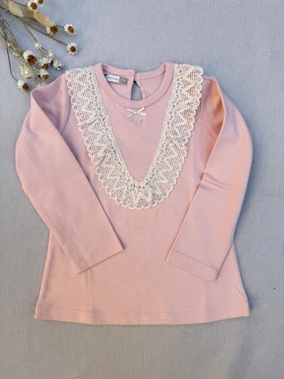 Remera Rosa Puntillon