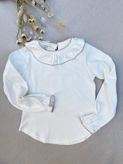Remera Natural Picot beige