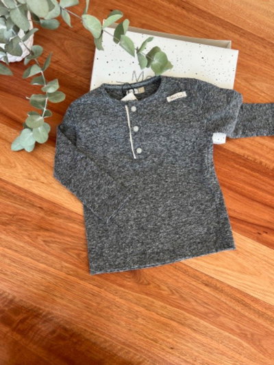 Remera Mao Jaspeada Gris