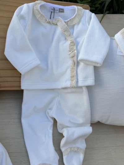 Ajuar Plush Puntilla Natural