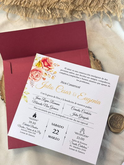Invitación de Boda 15x15