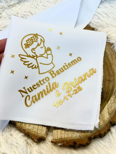 Pañuelo Blanco de Bautismo "Angelita"
