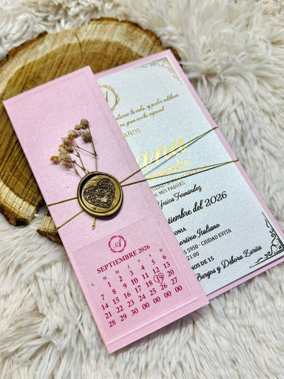 Invitación de 15 Años Elegante con Foil