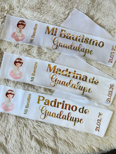 Bandas para padrinos de Bautizo