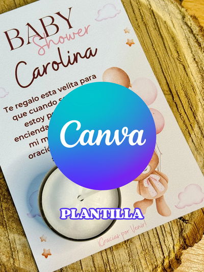Plantilla para Vela Baby Shower