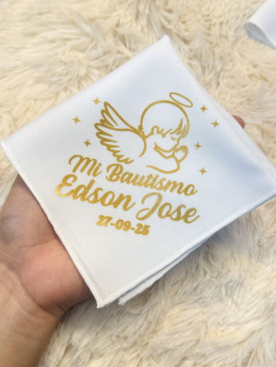 Pañuelo Blanco de Bautismo "Angelito"
