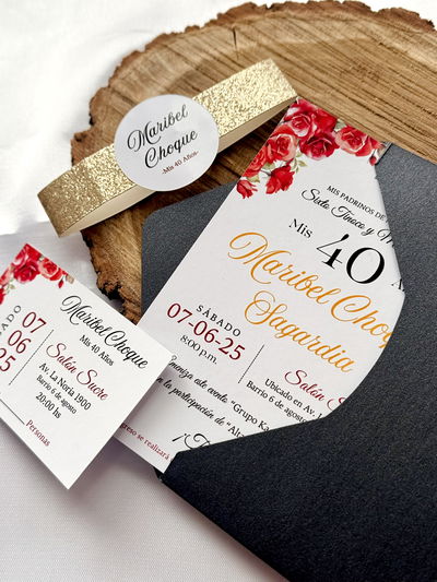 Invitacion 40 y 50 años Mujer