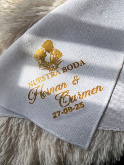 Pañuelo Blanco de Boda "Novios"