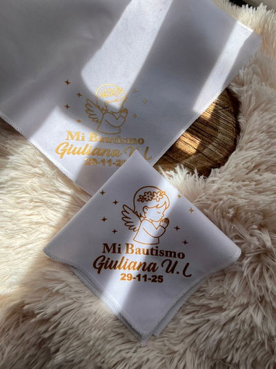 Pañuelo Blanco de Bautismo "Angelita"