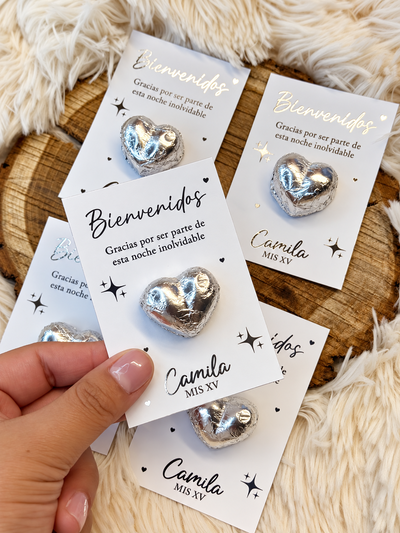 Tarjeta Choco de Corazon con Foil