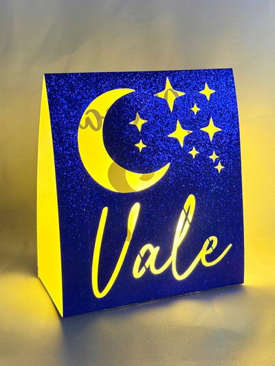 Numero de mesa Luna y estrellas