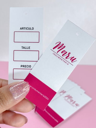 Etiqueta precio doble faz 8x3