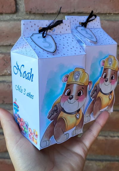 Caja milk con relieve 