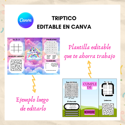 Triptico editable en CANVA