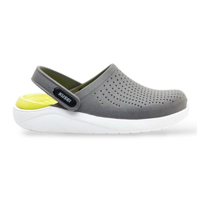 Zuecos Gris Plomo con Lima  Hombre