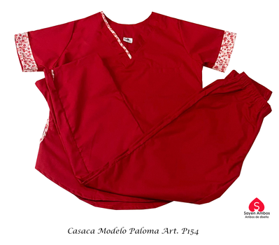 Ambo Modelo Paloma (P154) - pantalón con  tajo 
