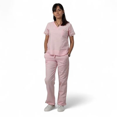 Ambo Modelo Paloma. Tela Oxford  -  Pantalon con Tajo