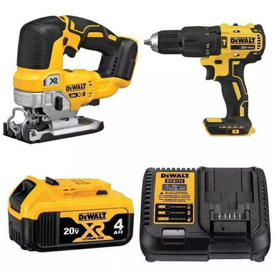 Combo DCK249M1 Taladro Percutor Dcd7781 + Caladora Dcs334 Dewalt