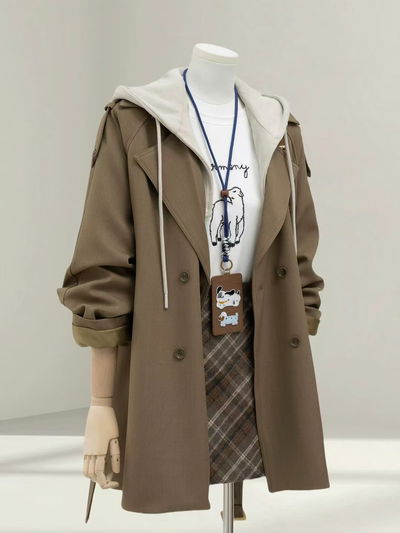 Campera dos piezas falso primavera beige 